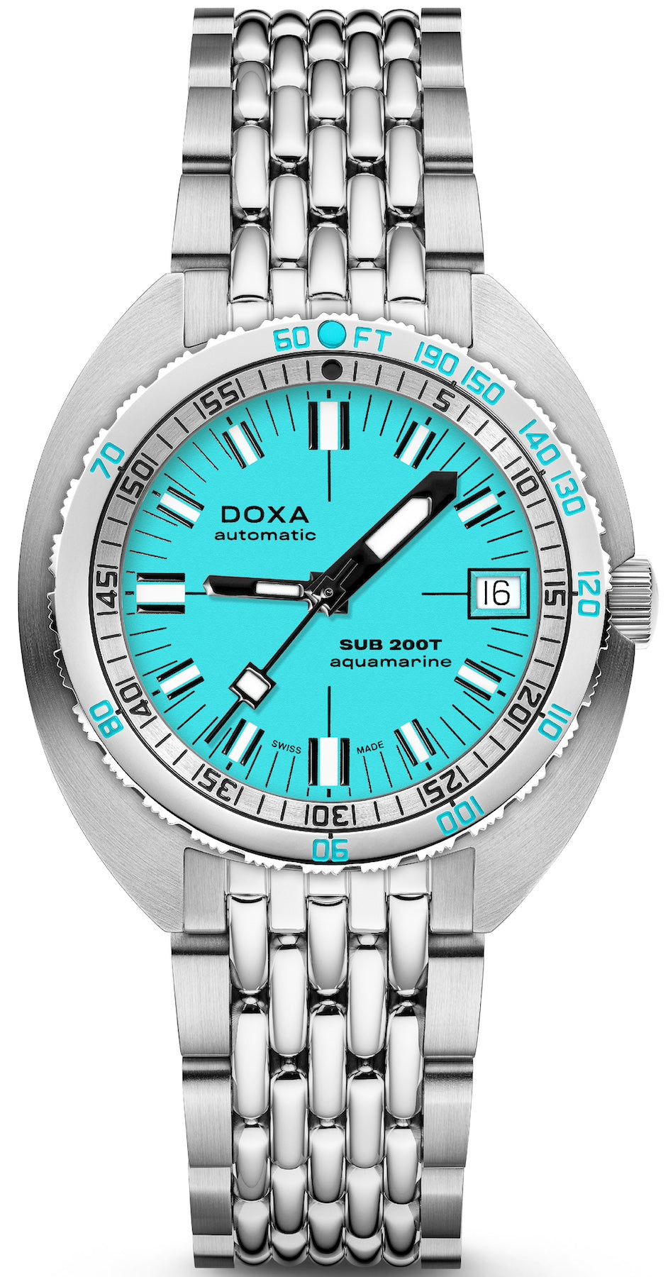 Doxa SUB 200T Aquamarine Iconic Bracelet Watch 804.10.241.10 Image 1
