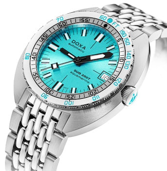 Doxa SUB 200T Aquamarine Sunray Bracelet Watch 804.10.241S.10 Image 2