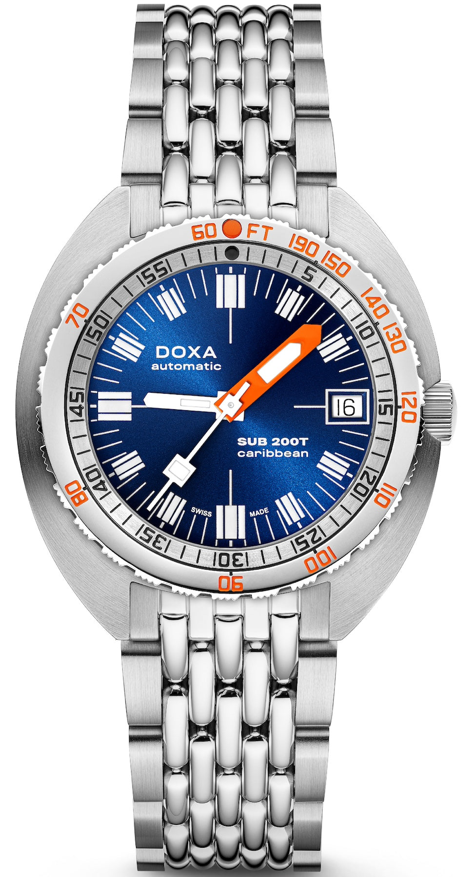 Doxa SUB 200T Caribbean Sunray Bracelet Watch 804.10.201S.10 Image 1