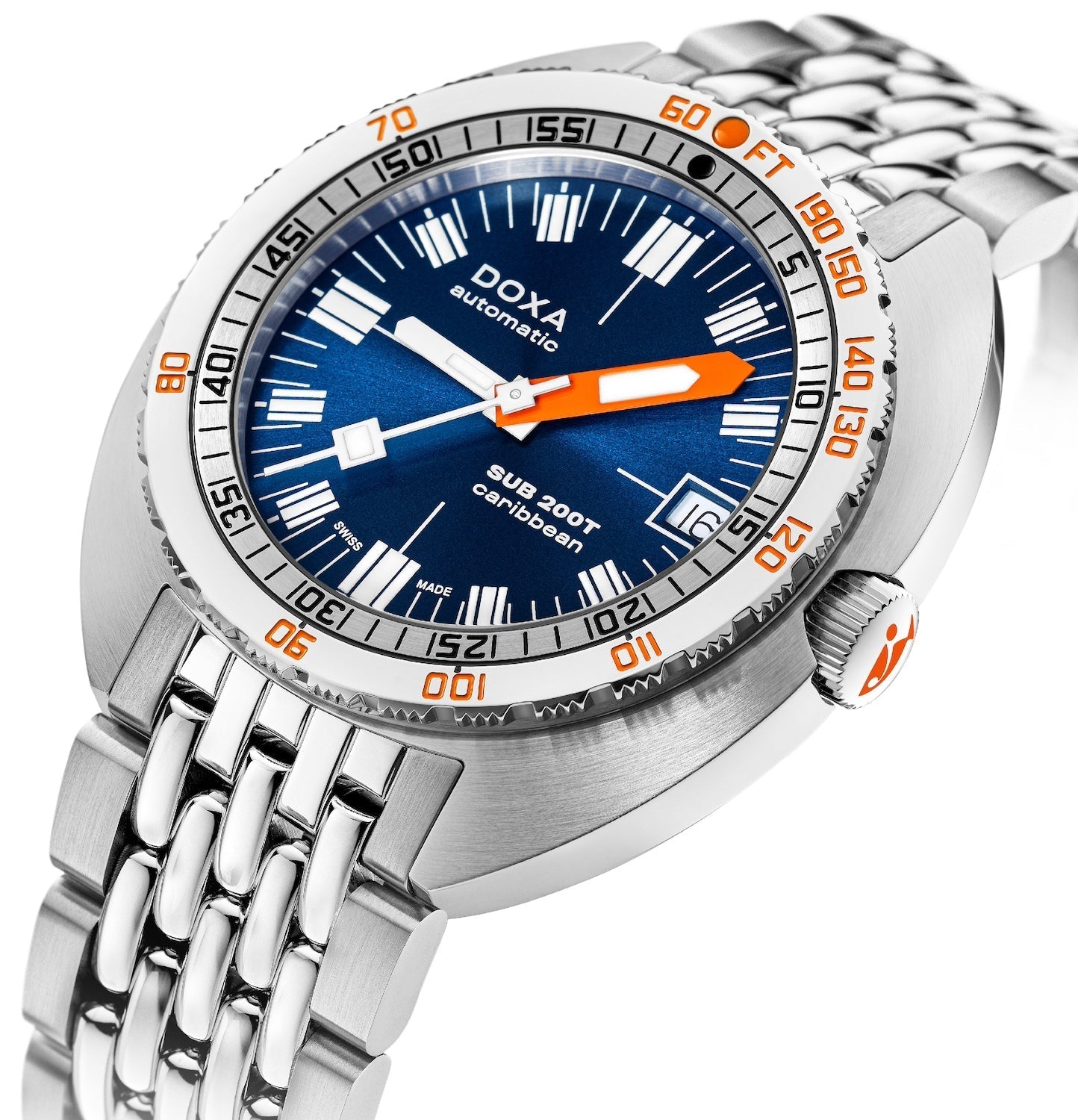 Doxa SUB 200T Caribbean Sunray Bracelet Watch 804.10.201S.10 Image 2
