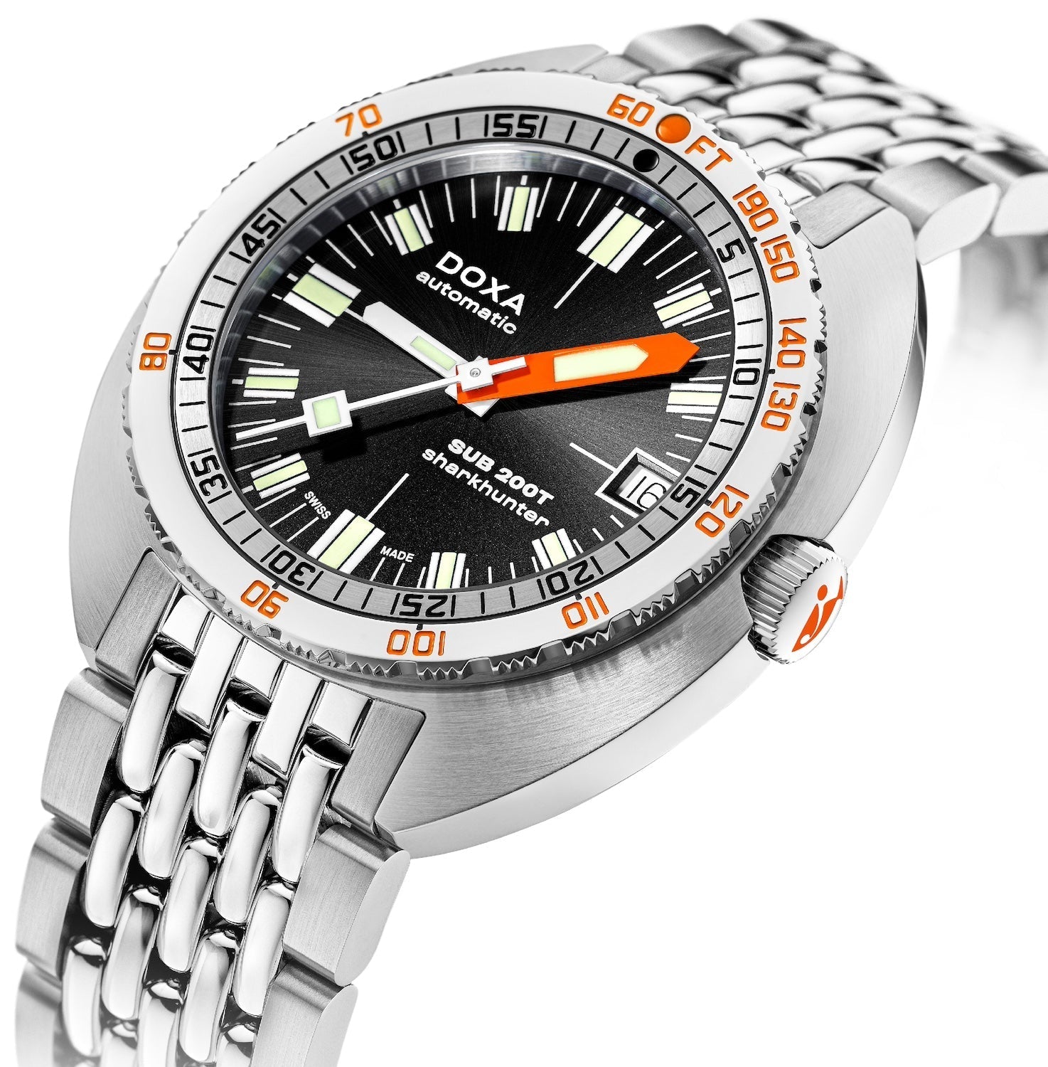 Doxa SUB 200T Sharkhunter Sunray Bracelet Watch 804.10.101S.10 Image 2
