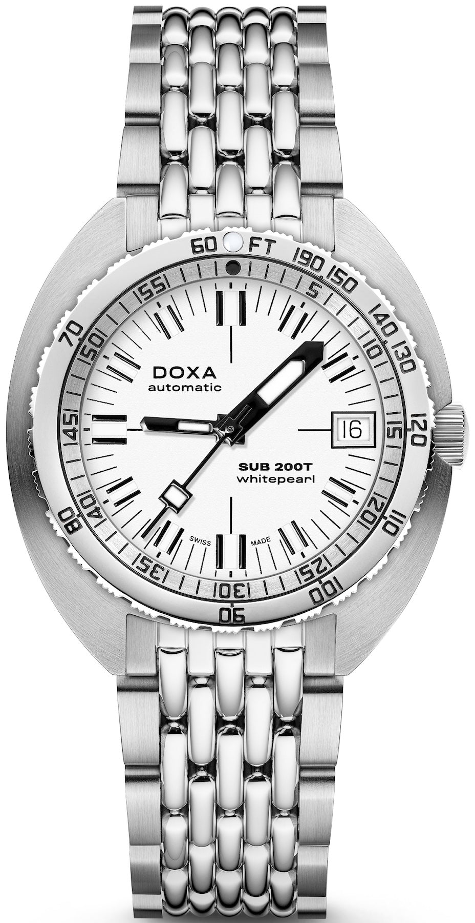 Doxa SUB 200T Whitepearl Iconic Bracelet Watch 804.10.011.10 Image 1