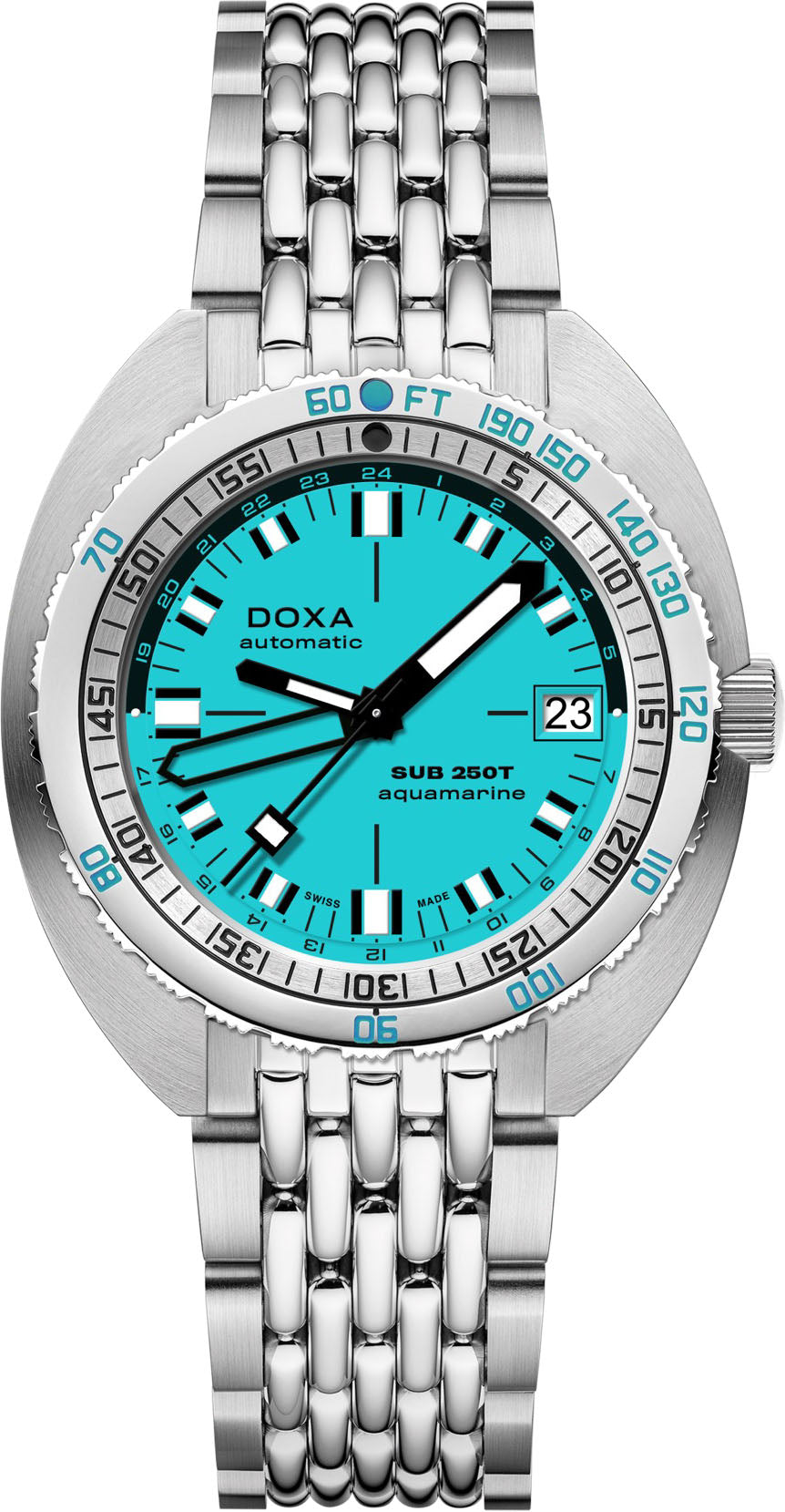 Doxa SUB 250T GMT Aquamarine Bracelet Watch 855.10.241.10 Image 1