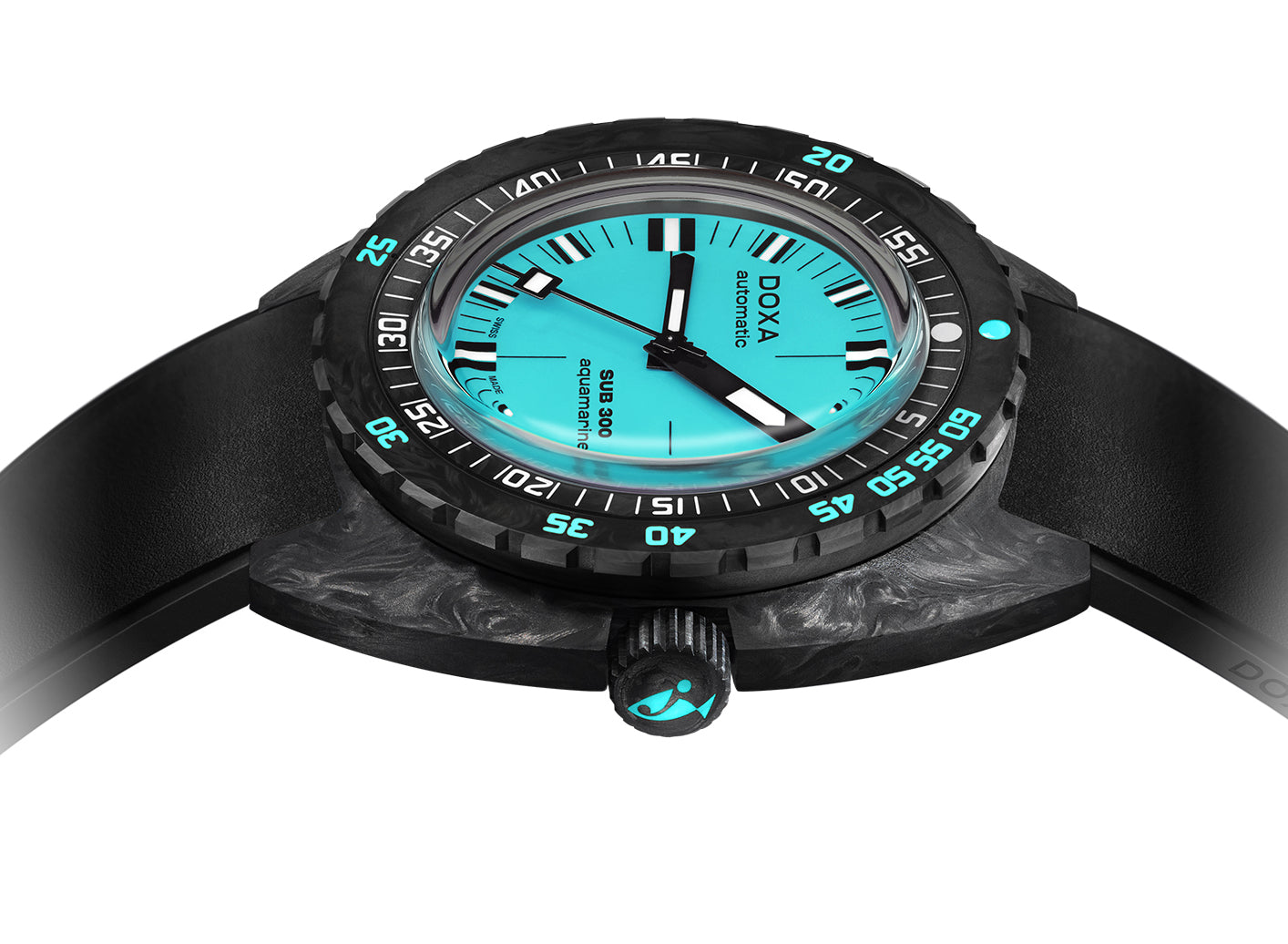 Doxa SUB 300 Carbon COSC Aquamarine Rubber Watch 822.70.241.20 Image 3