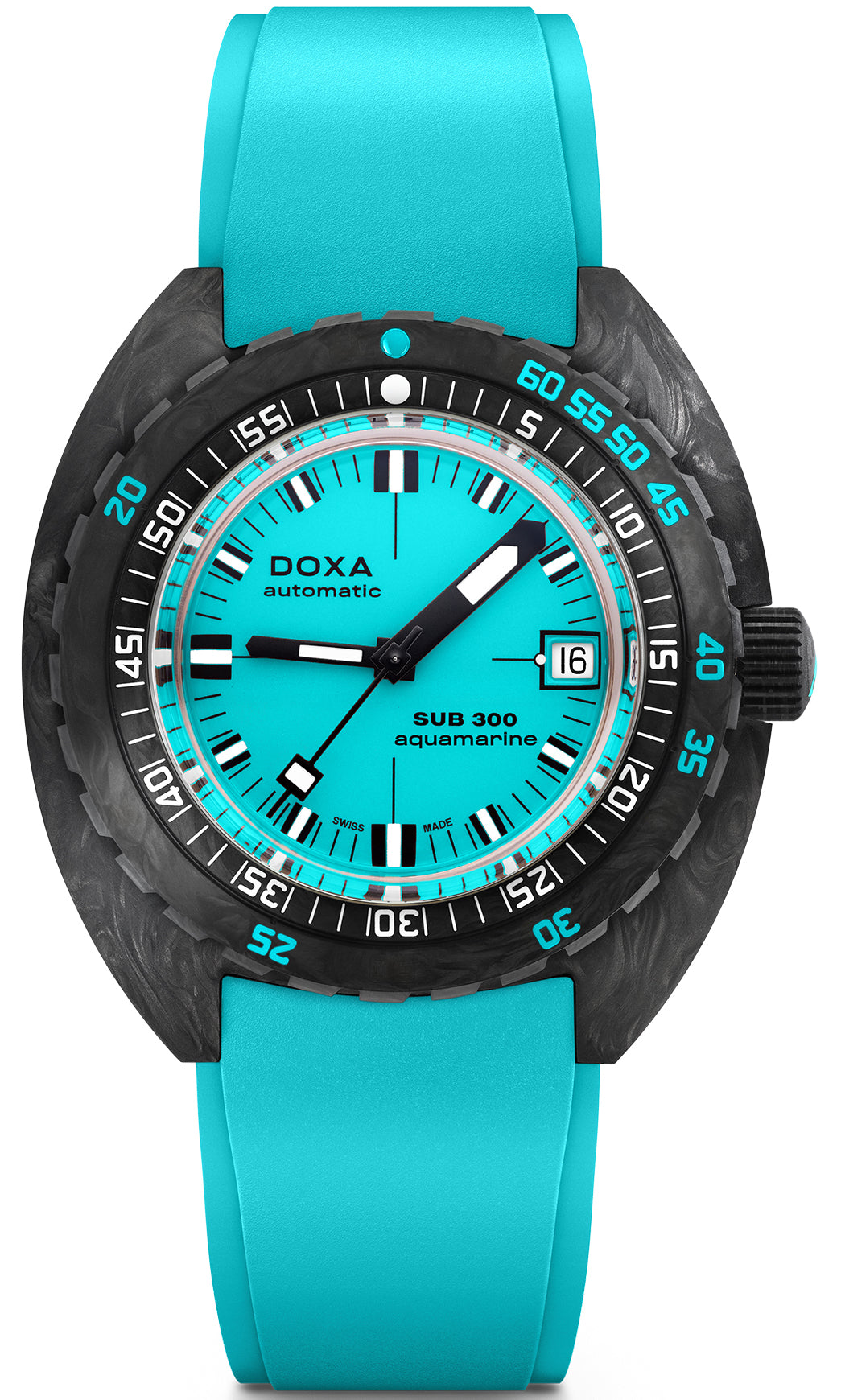 Doxa SUB 300 Carbon COSC Aquamarine Rubber Watch 822.70.241.25 Image 1