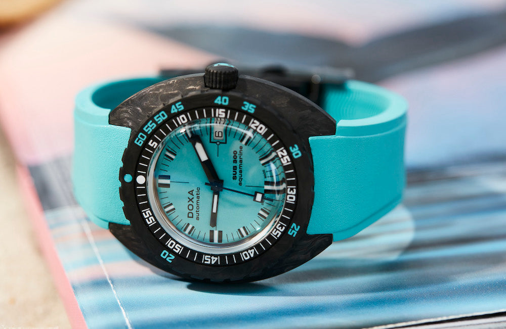 Doxa SUB 300 Carbon COSC Aquamarine Rubber Watch 822.70.241.25 Image 5