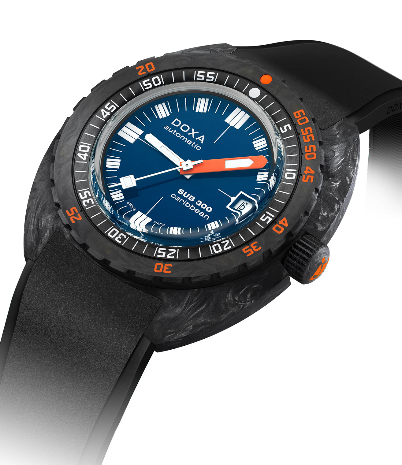 Doxa SUB 300 Carbon COSC Caribbean Rubber Watch 822.70.201.20 Image 2