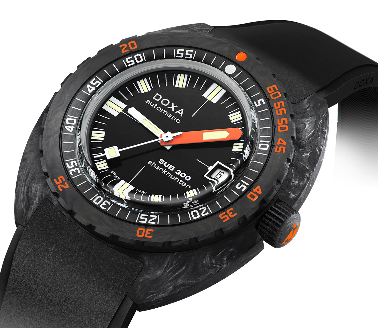 Doxa SUB 300 Carbon COSC Sharkhunter Rubber Watch 822.70.101.20 Image 2