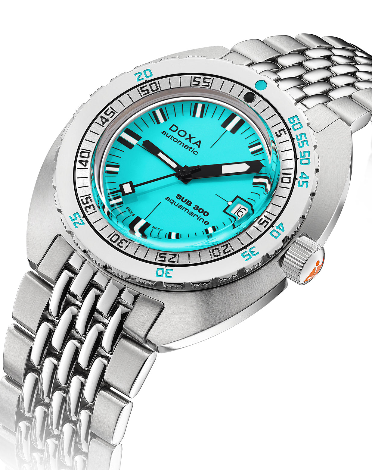 Doxa SUB 300 COSC Aquamarine Bracelet Watch 821.10.241.10 Image 3