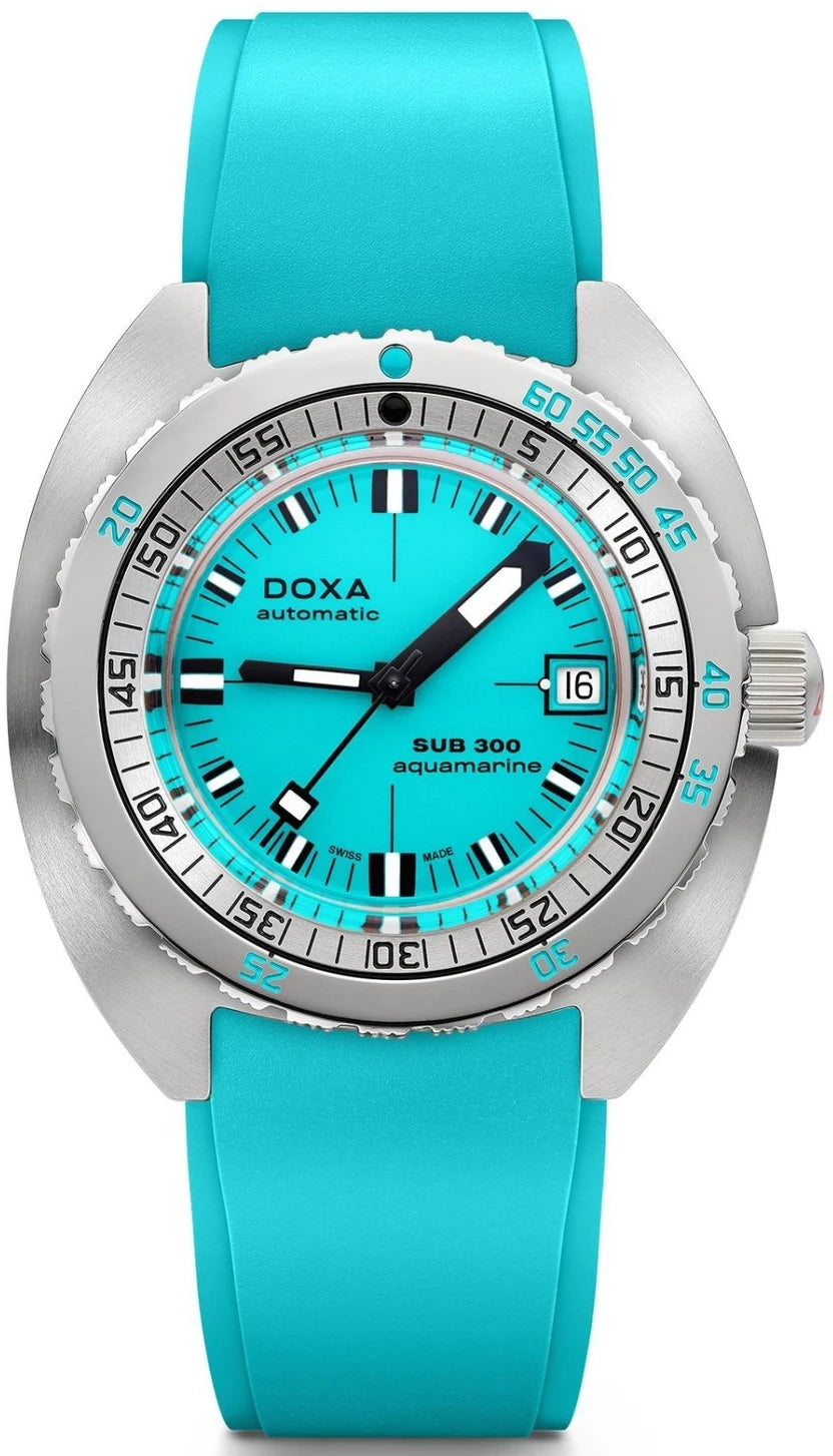 Doxa SUB 300 COSC Aquamarine Rubber Watch 821.10.241.25 Image 1