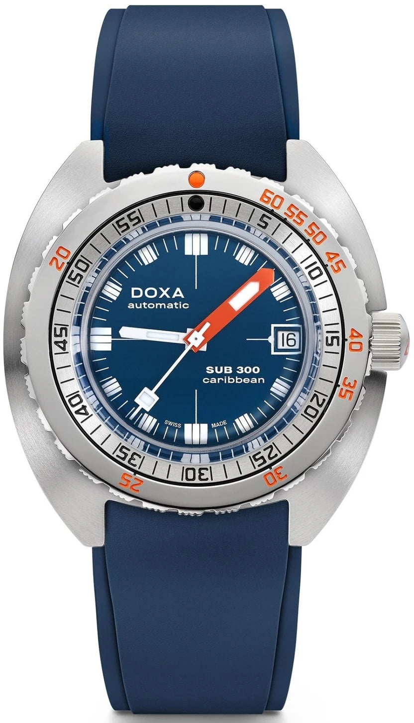 Doxa SUB 300 COSC Caribbean Rubber Watch 821.10.201.32 Image 1