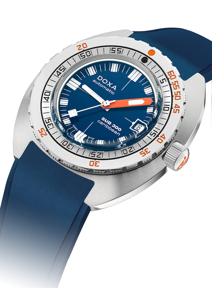 Doxa SUB 300 COSC Caribbean Rubber Watch 821.10.201.32 Image 2