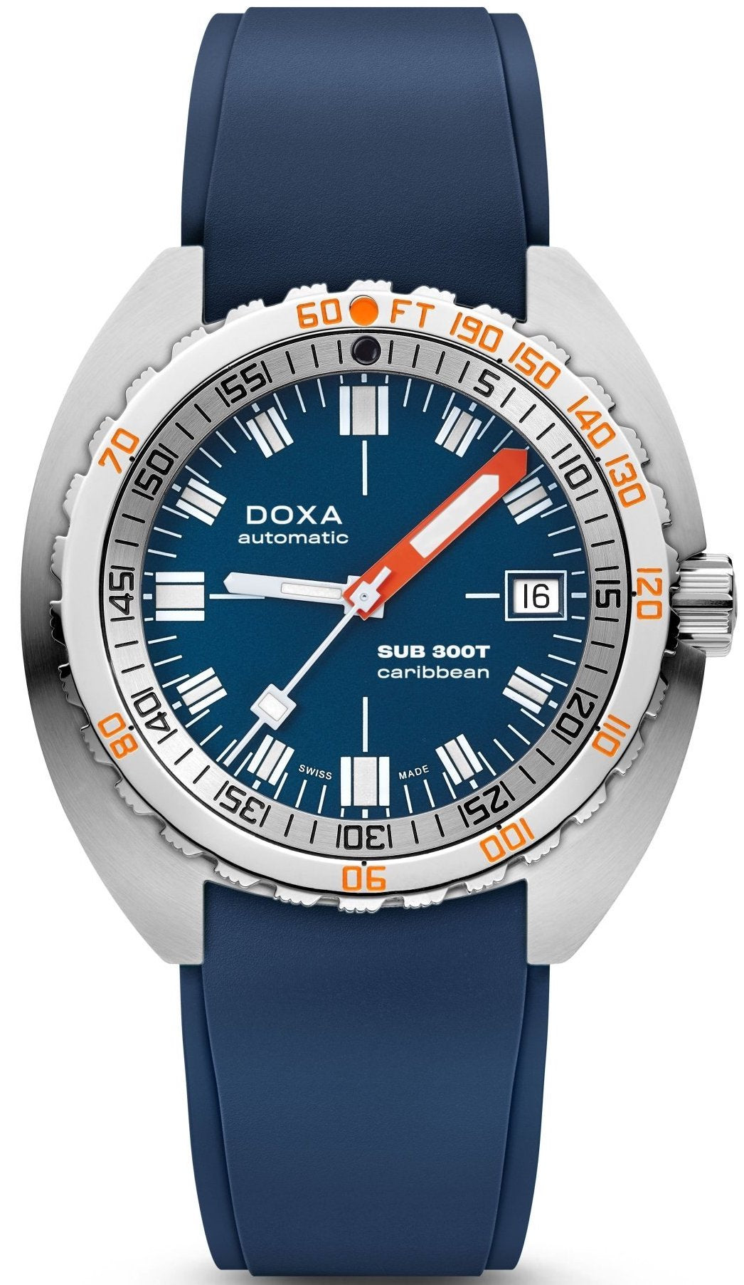 Doxa SUB 300T Caribbean Rubber Watch 840.10.201.32 Image 1