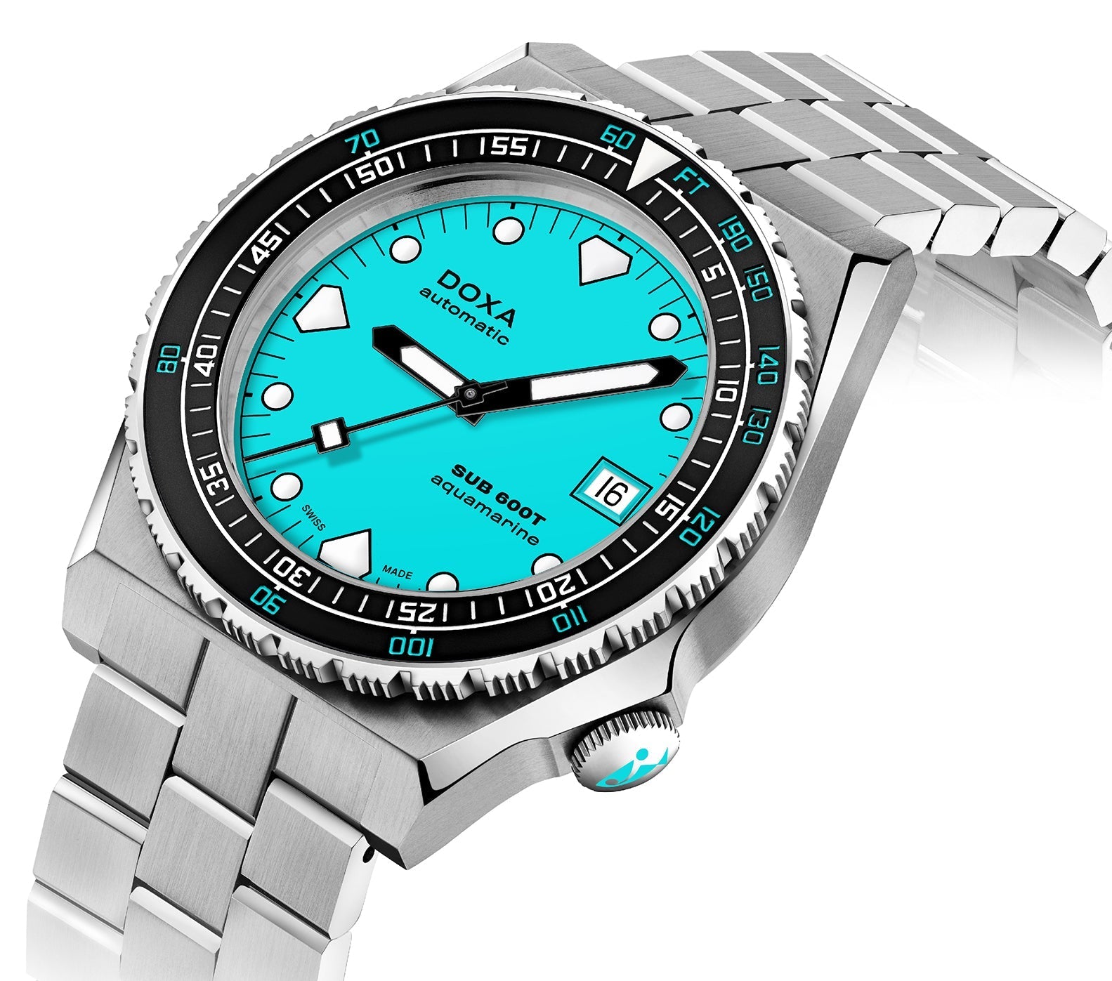 Doxa SUB 600T Aquamarine Bracelet Watch 861.10.241.10 Image 2