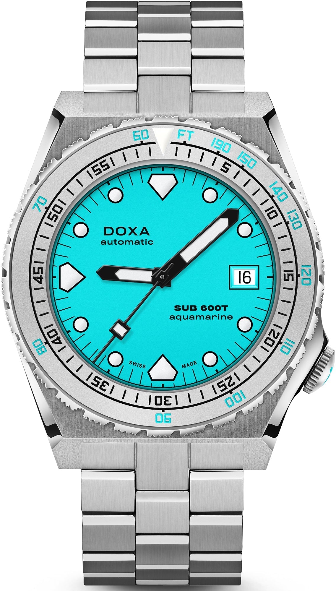 Doxa SUB 600T Aquamarine Bracelet Watch 862.10.241.10 Image 1