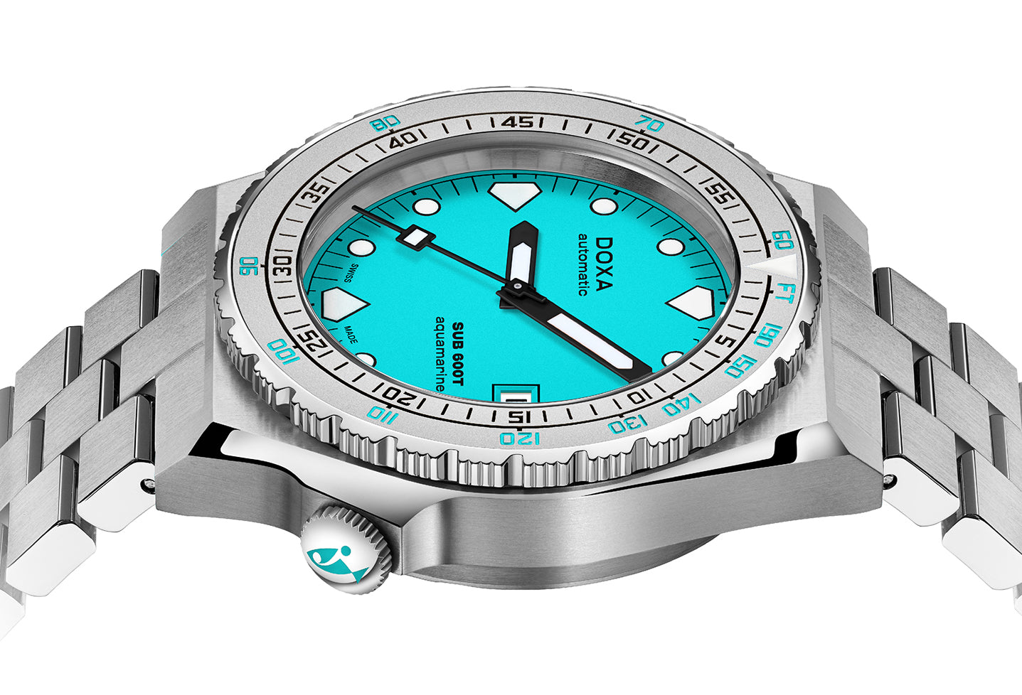 Doxa SUB 600T Aquamarine Bracelet Watch 862.10.241.10 Image 3