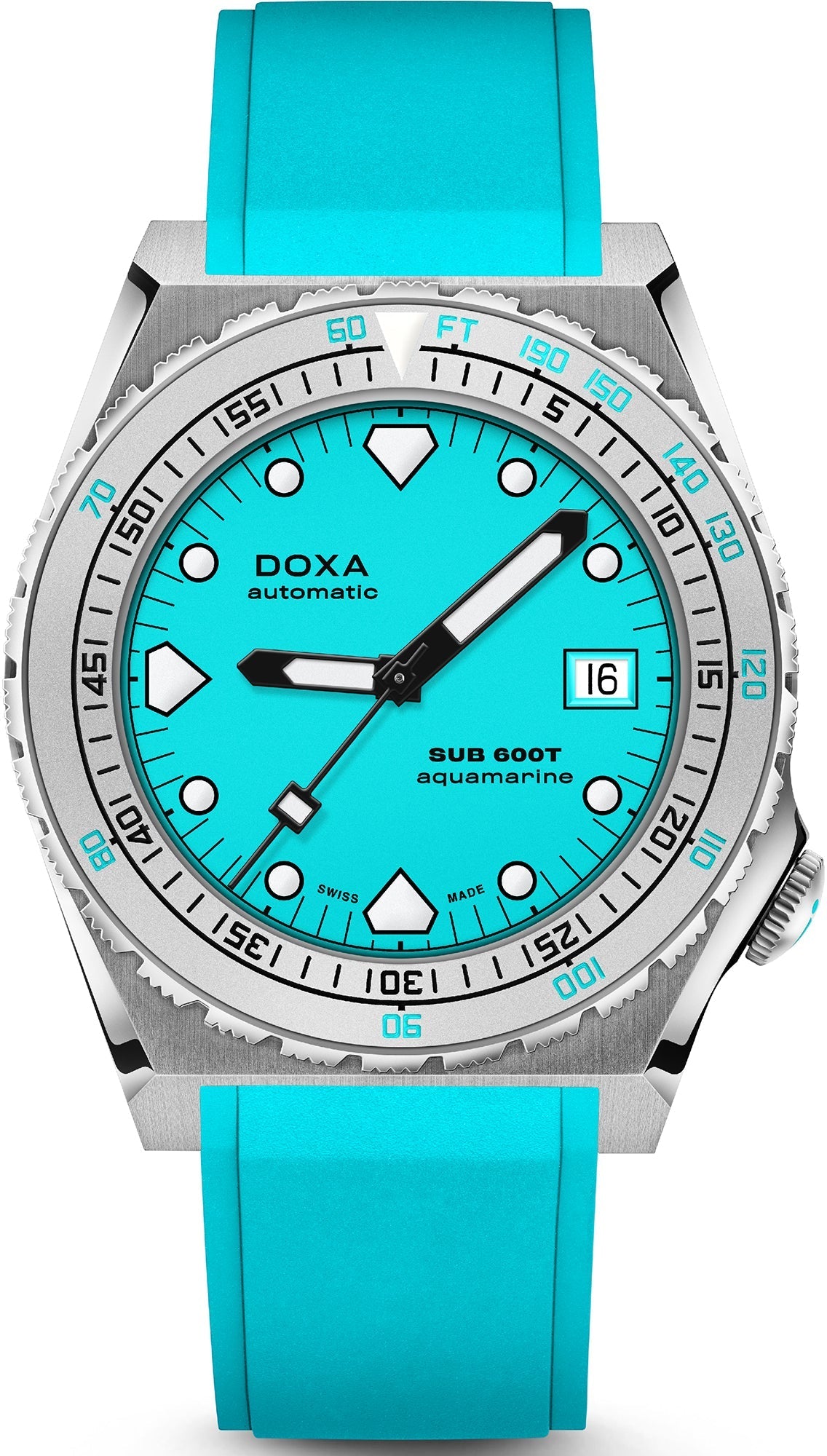 Doxa SUB 600T Aquamarine Rubber Watch 862.10.241.25 Image 1