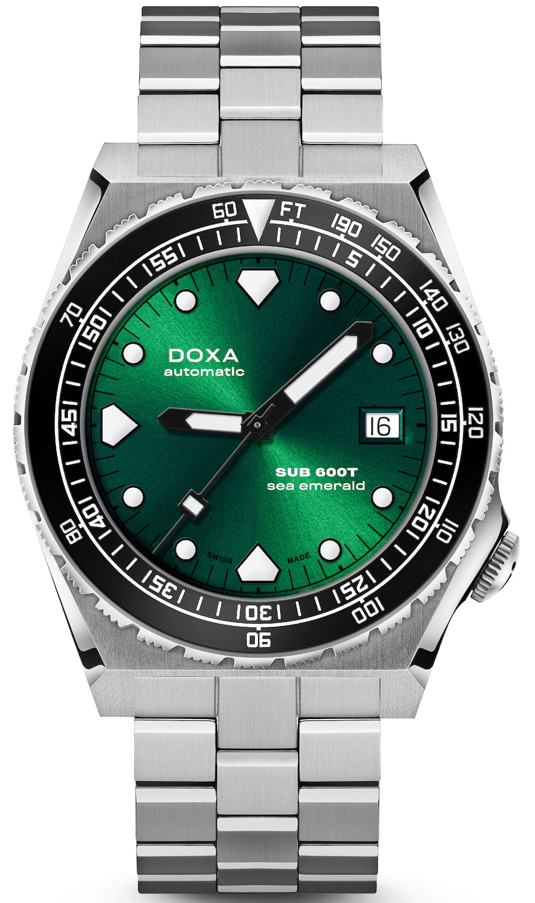Doxa SUB 600T Sea Emerald Ceramic Bracelet Watch 861.10.131.10 Image 1