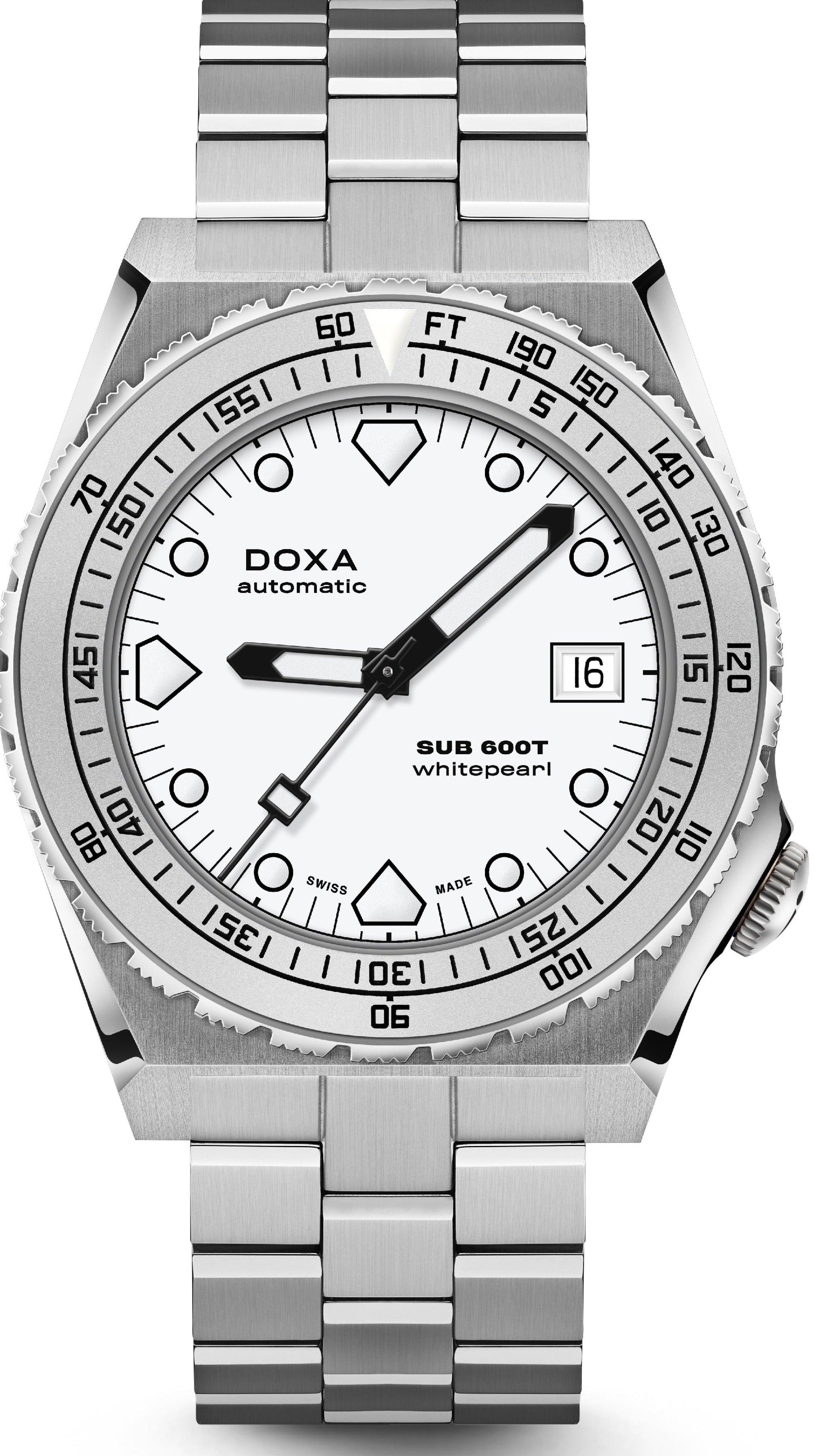 Doxa SUB 600T Whitepearl Bracelet Watch 862.10.011.10 Image 1