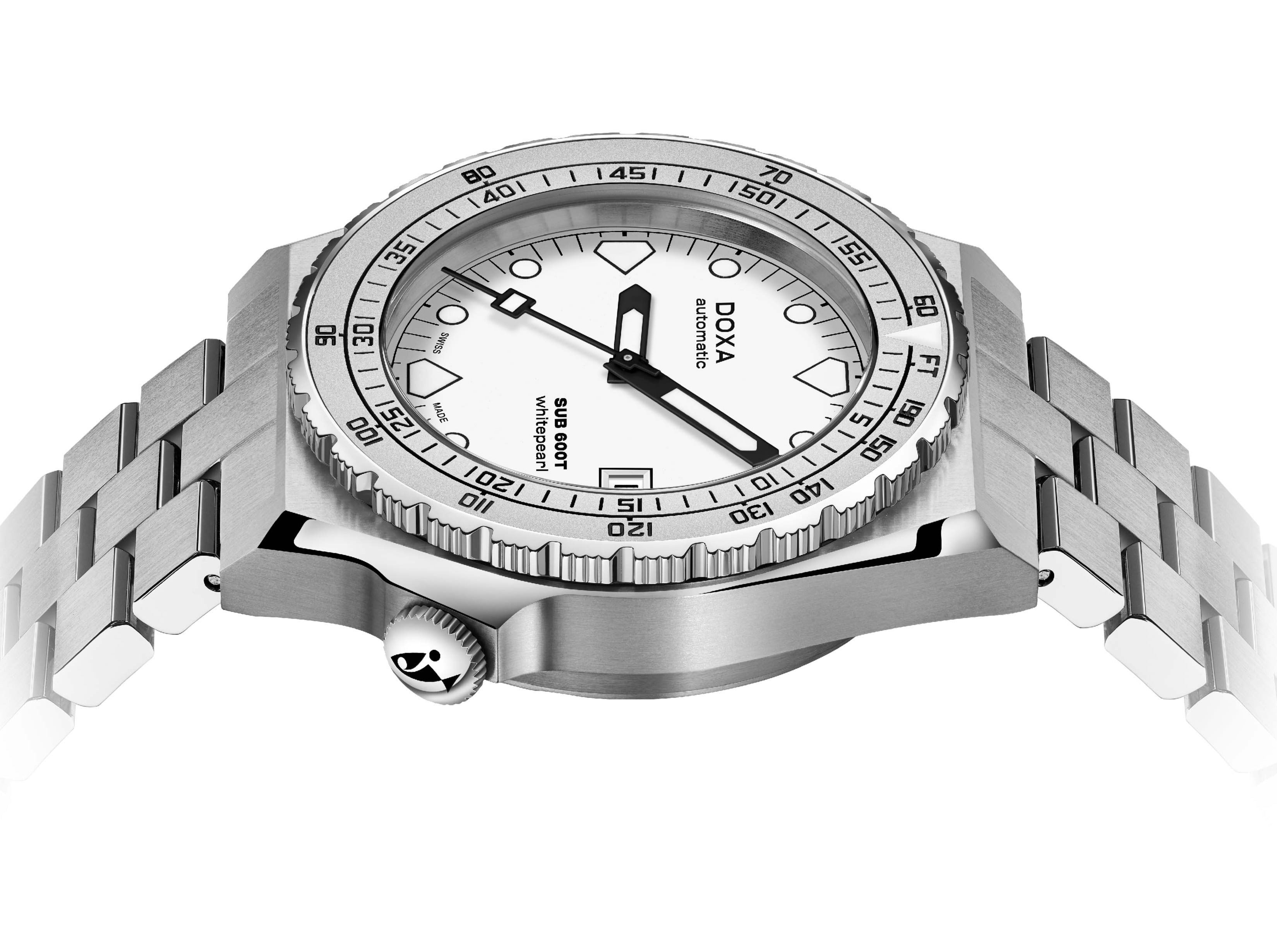Doxa SUB 600T Whitepearl Bracelet Watch 862.10.011.10 Image 3