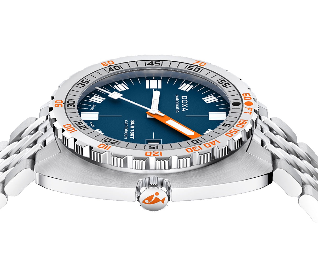 Doxa Sub 750T Caribbean Bracelet Watch 825.10.201.10 Image 3