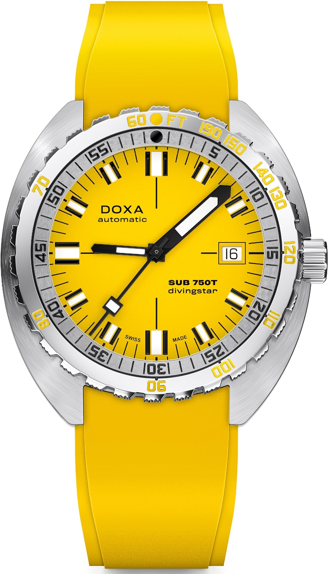Doxa Sub 750T Divingstar Yellow Rubber  Watch 825.10.361.31 Image 1