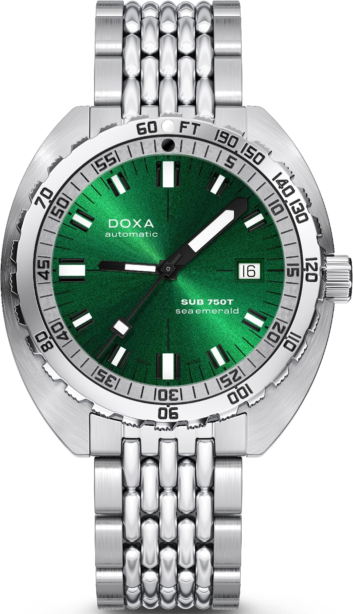 Doxa Sub 750T Sea Emerald Bracelet Watch 825.10.131.10 Image 1