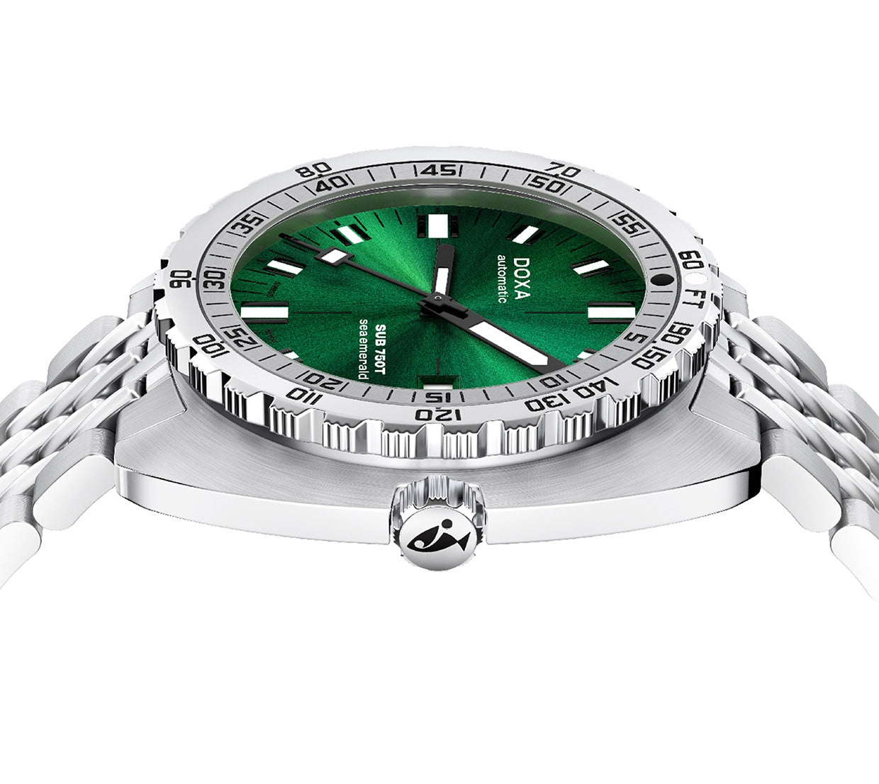 Doxa Sub 750T Sea Emerald Bracelet Watch 825.10.131.10 Image 3
