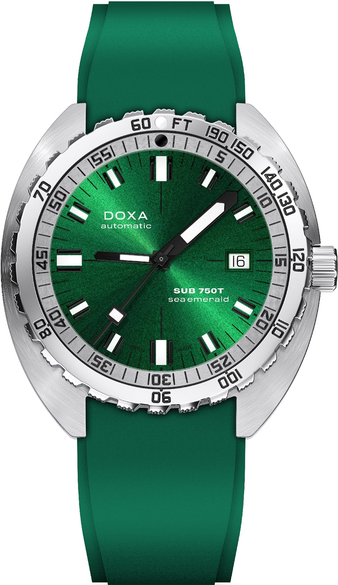 Doxa Sub 750T Sea Emerald Green Rubber Watch 825.10.131.26 Image 1