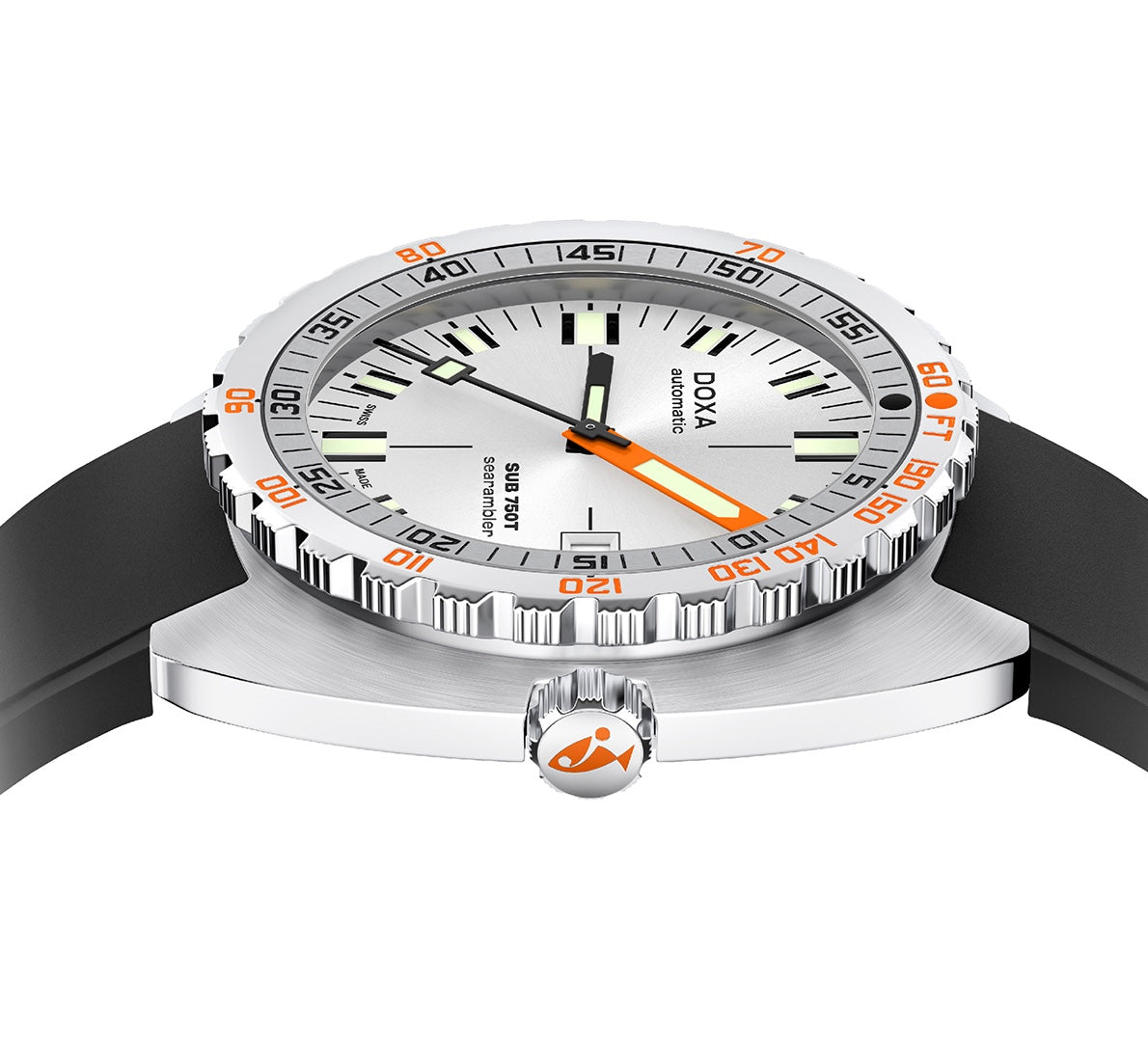 Doxa Sub 750T Searambler Black Rubber  Watch 825.10.021.20 Image 3
