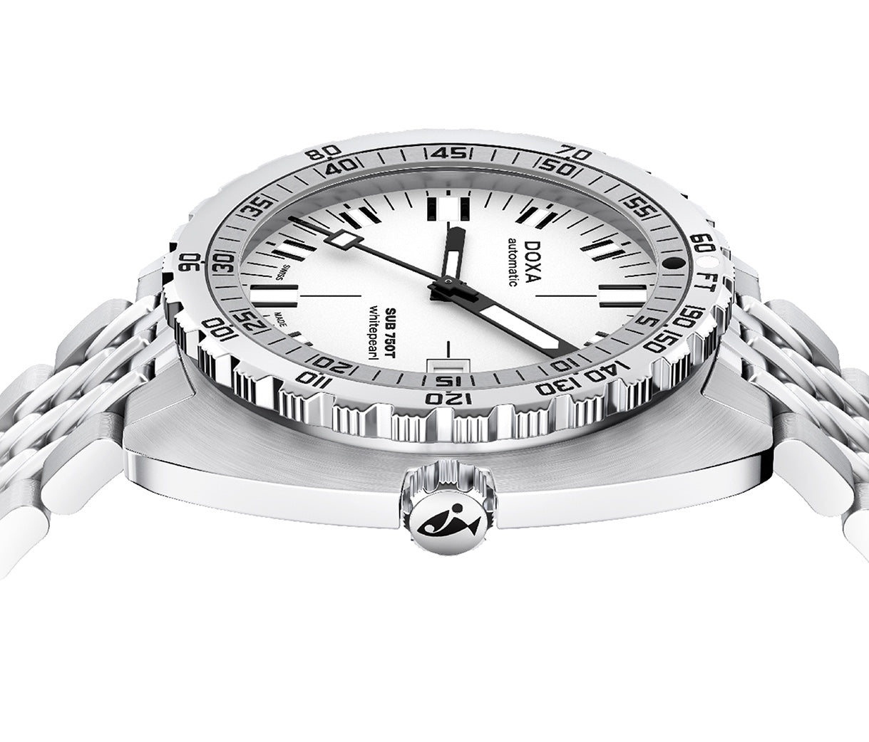 Doxa Sub 750T Whitepearl Bracelet Watch 825.10.011.10 Image 3