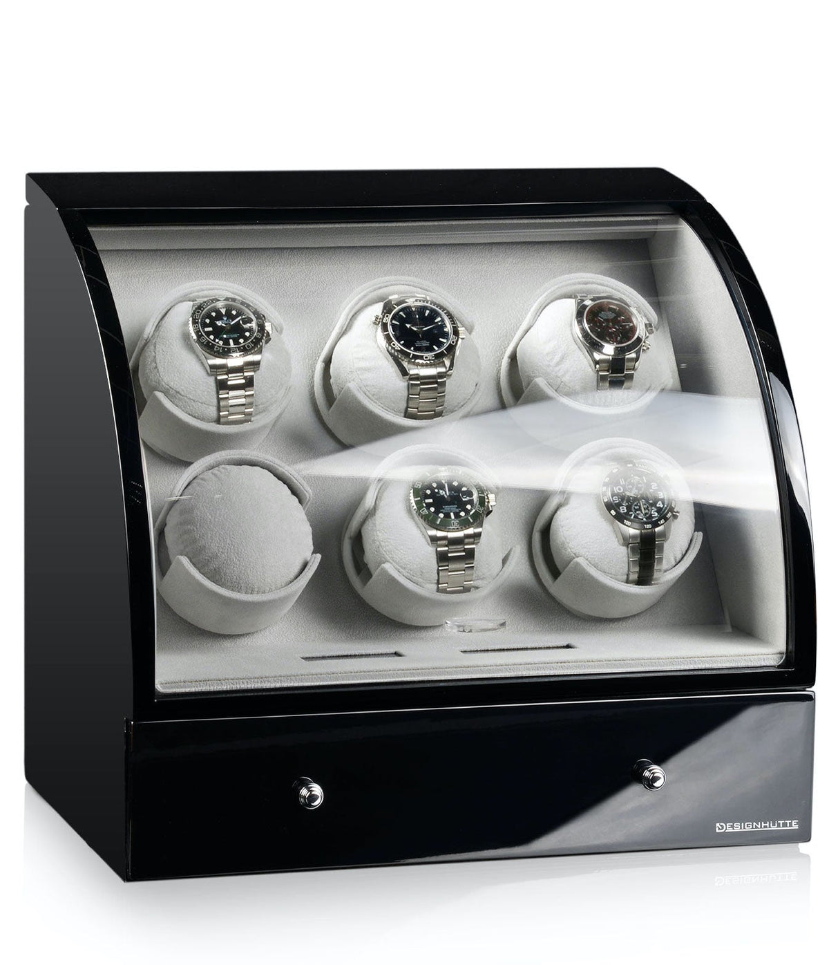 Designhuette Watch Winder Basel 6 Black 70005-27