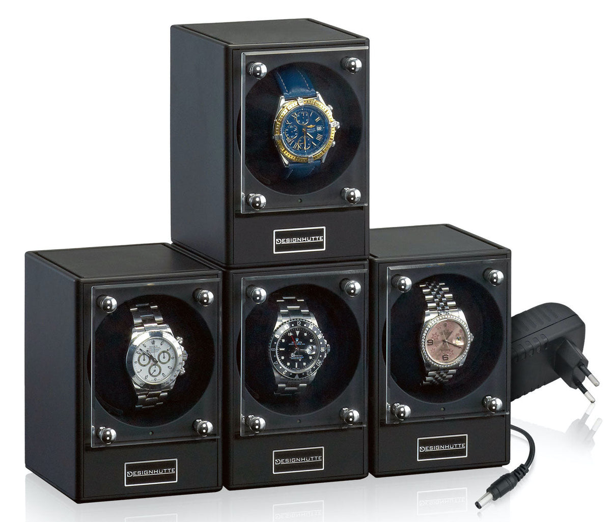 Designhuette Watch Winder Piccolo Starter Kit 4 Black 70005-78