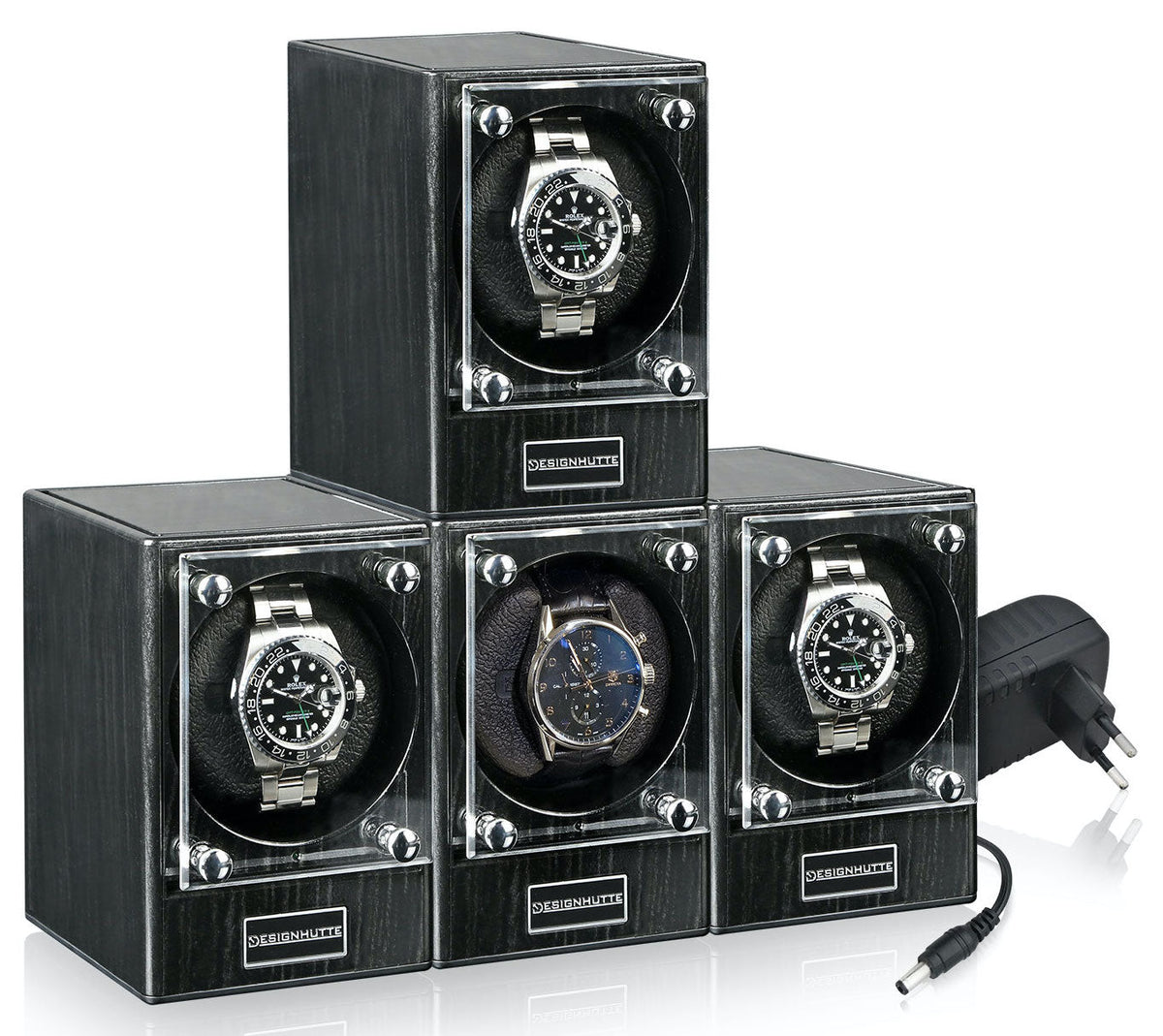 Designhuette Watch Winder Piccolo Starter Kit 4 Dark Ebony 70005-128