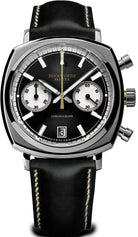 Duckworth Prestex 42 Black Sunburst Black Leather Watch D550-01-A Image 1
