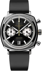 Duckworth Prestex 42 Black Sunburst Black Rubber Watch D550-01-AR Image 1
