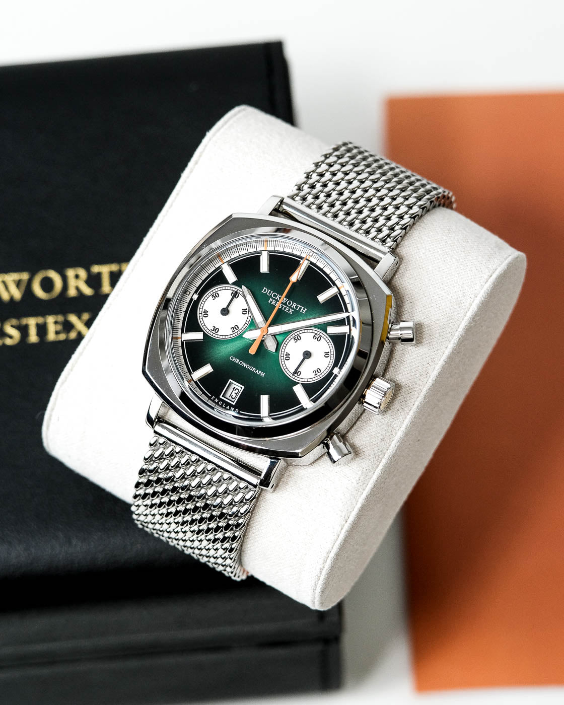 Duckworth Prestex 42 Green Sunburst Mesh Bracelet Watch D550-04-ST Image 6