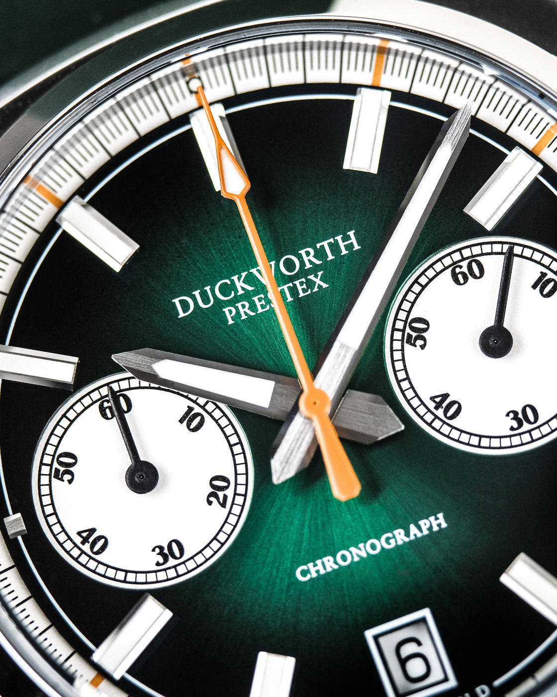 Duckworth Prestex 42 Green Sunburst Olive Green Leather Watch D550-04-C Image 3