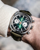 Duckworth Prestex 42 Green Sunburst Olive Green Leather Watch D550-04-C Image 8