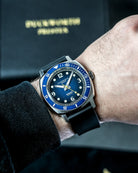 Duckworth Prestex Belmont Dive Blue Black Rubber Watch D328-03-AR Image 4