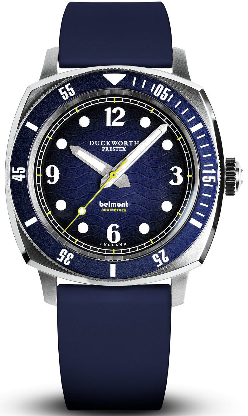 Duckworth Prestex Belmont Dive Blue Blue Rubber Watch D328-03-DR Image 1