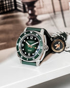 Duckworth Prestex Belmont Dive Green Green Rubber Watch D328-03-ER Image 4