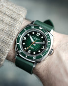 Duckworth Prestex Belmont Dive Green Green Rubber Watch D328-03-ER Image 6
