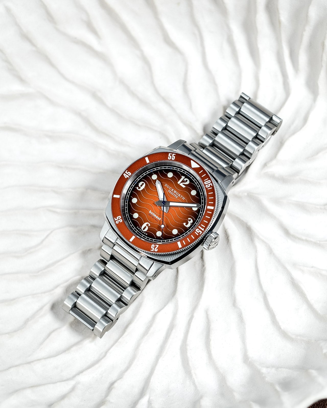 Duckworth Prestex Belmont Dive Orange Bracelet Watch D328-05-ST Image 3