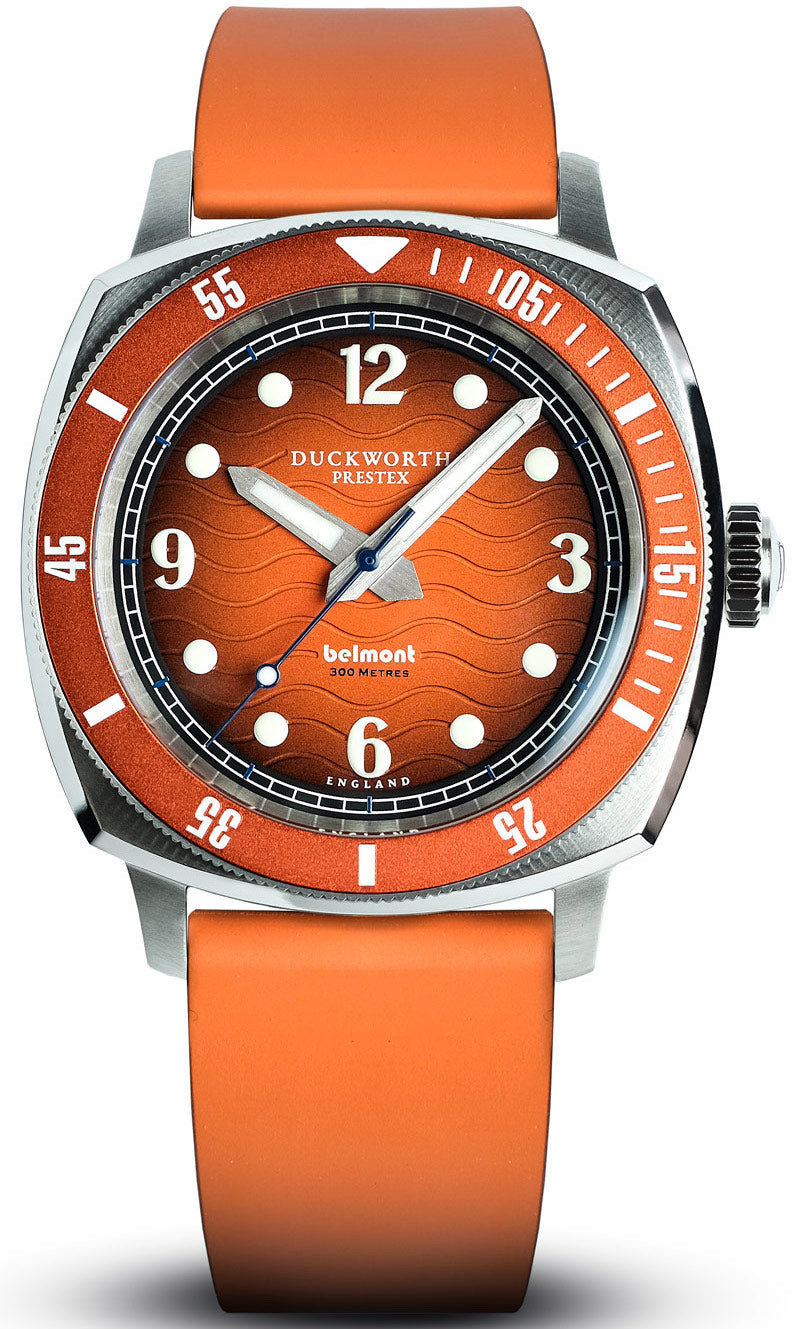 Duckworth Prestex Belmont Dive Orange Orange Rubber Watch D328-05-OR Image 1