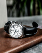 Duckworth Prestex Bolton Chronograph White Black Leather Watch D531-02-A Image 3