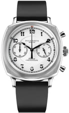 Duckworth Prestex Bolton Chronograph White Black Rubber Watch D531-02-AR Image 1