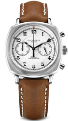 Duckworth Prestex Bolton Chronograph White Brown Leather Watch D531-02-B Image 1