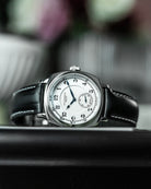 Duckworth Prestex Bolton Small Seconds White Black Leather Watch D667-02-A Image 2