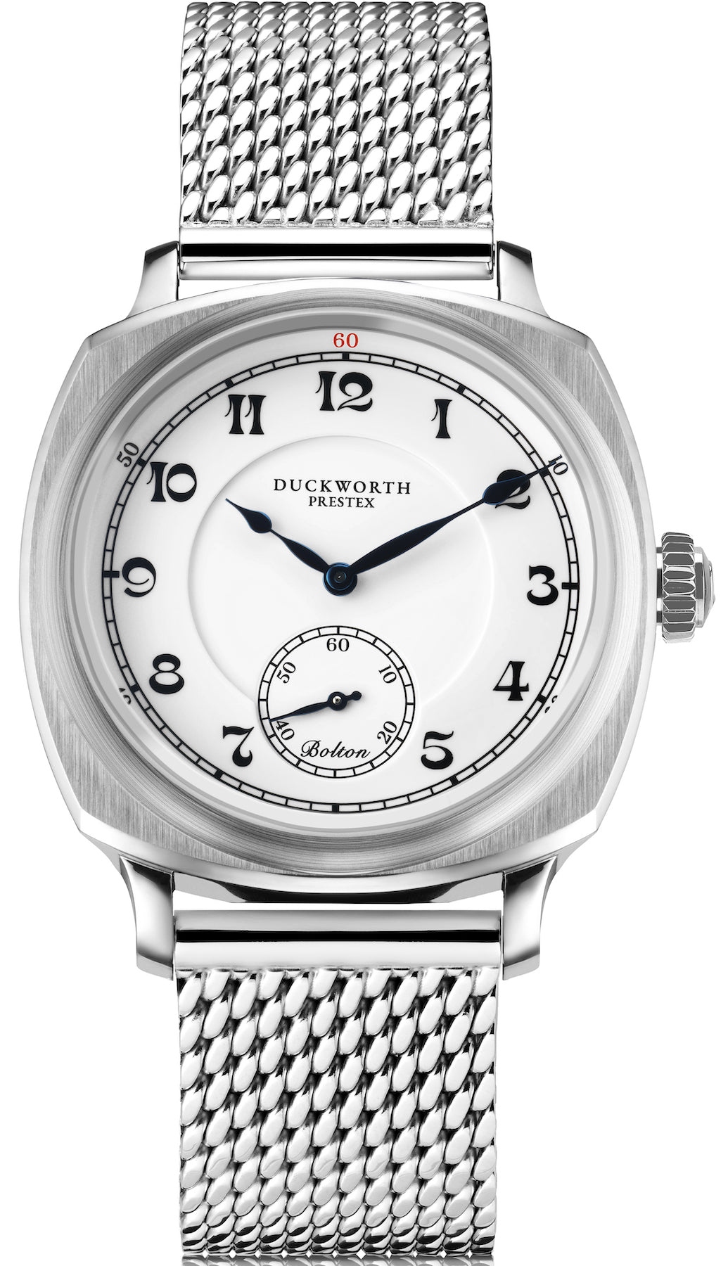 Duckworth Prestex Bolton Small Seconds White Mesh Bracelet Watch D667-02-ST Image 1
